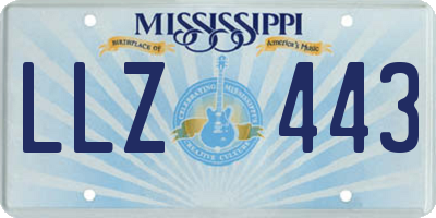 MS license plate LLZ443