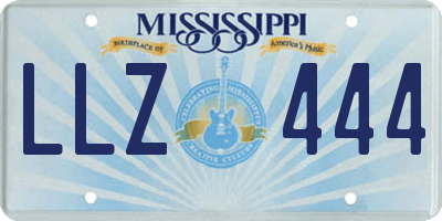 MS license plate LLZ444