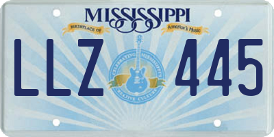 MS license plate LLZ445