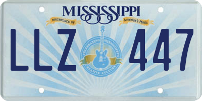MS license plate LLZ447