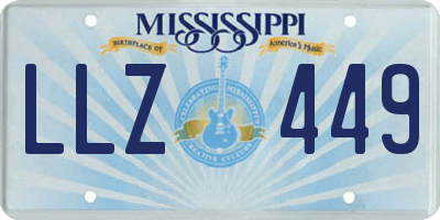 MS license plate LLZ449