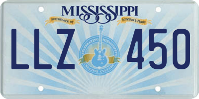 MS license plate LLZ450