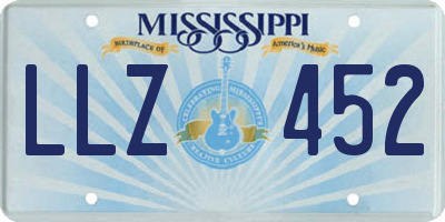 MS license plate LLZ452