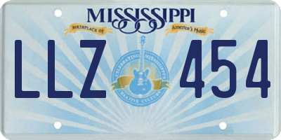 MS license plate LLZ454