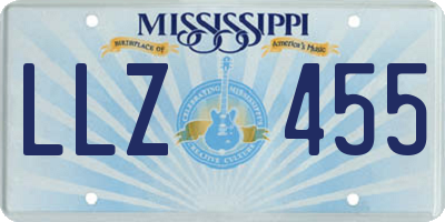 MS license plate LLZ455