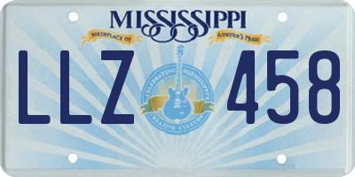 MS license plate LLZ458