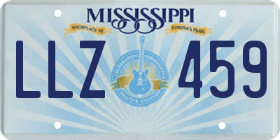 MS license plate LLZ459