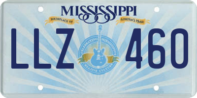 MS license plate LLZ460