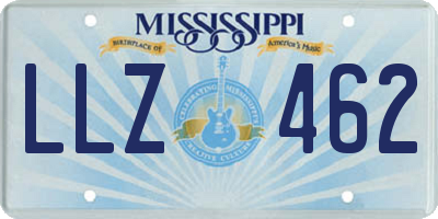 MS license plate LLZ462