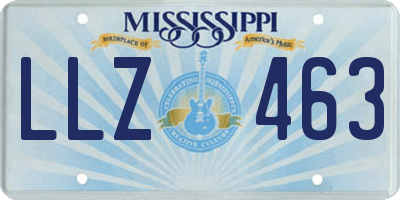 MS license plate LLZ463