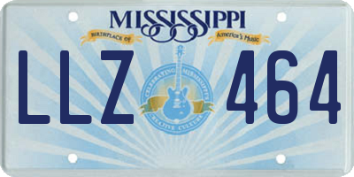 MS license plate LLZ464