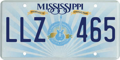 MS license plate LLZ465