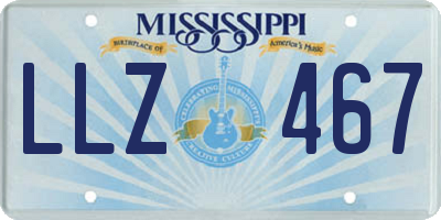MS license plate LLZ467