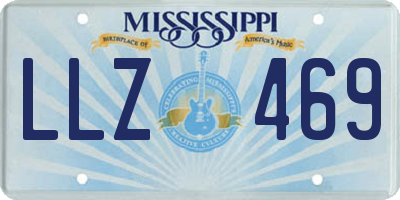 MS license plate LLZ469
