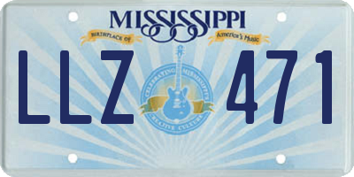 MS license plate LLZ471
