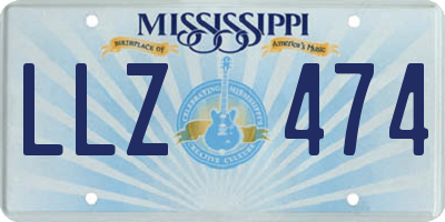 MS license plate LLZ474