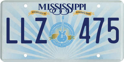 MS license plate LLZ475