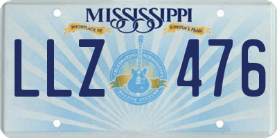 MS license plate LLZ476