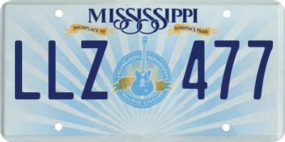 MS license plate LLZ477