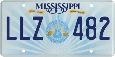 MS license plate LLZ482