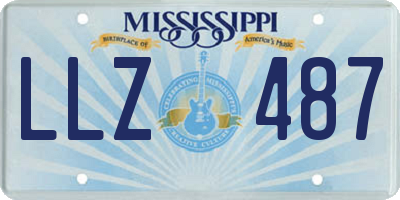 MS license plate LLZ487