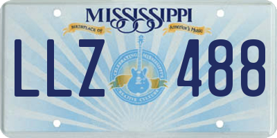 MS license plate LLZ488