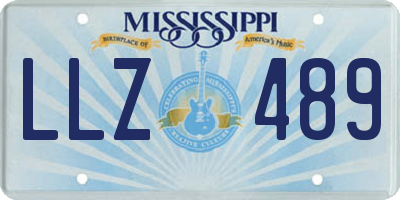 MS license plate LLZ489