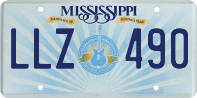 MS license plate LLZ490