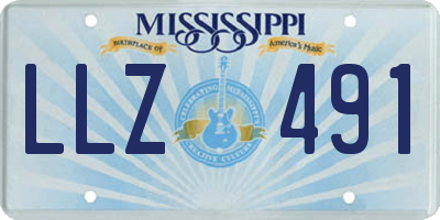 MS license plate LLZ491