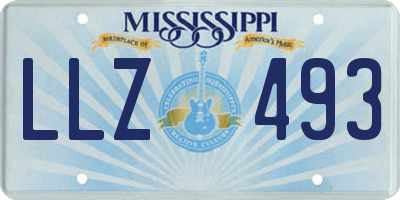 MS license plate LLZ493