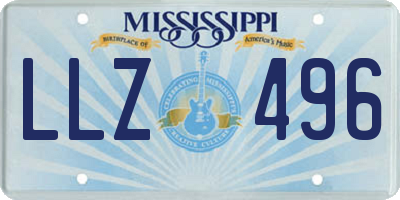 MS license plate LLZ496