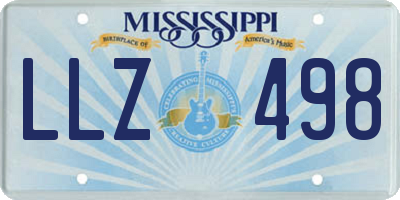 MS license plate LLZ498