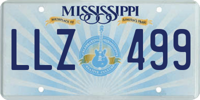 MS license plate LLZ499