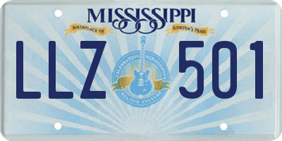 MS license plate LLZ501