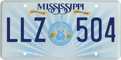 MS license plate LLZ504