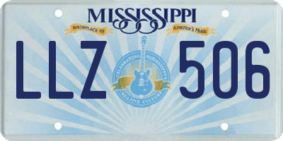 MS license plate LLZ506