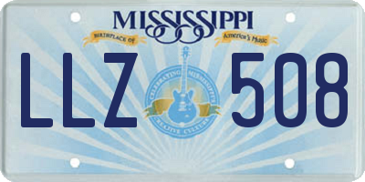 MS license plate LLZ508
