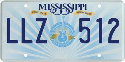 MS license plate LLZ512