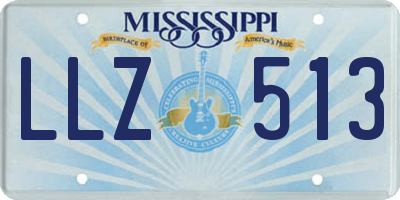 MS license plate LLZ513