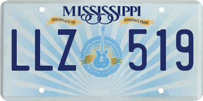 MS license plate LLZ519