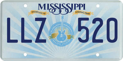 MS license plate LLZ520