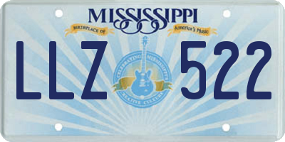 MS license plate LLZ522