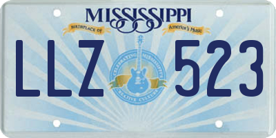 MS license plate LLZ523