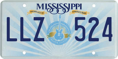 MS license plate LLZ524