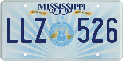 MS license plate LLZ526