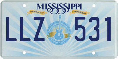 MS license plate LLZ531