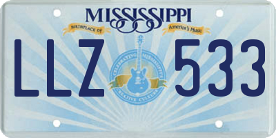 MS license plate LLZ533