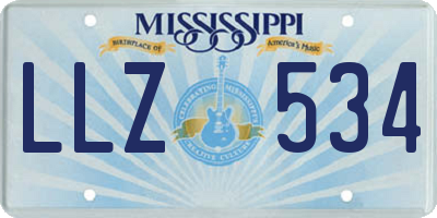 MS license plate LLZ534
