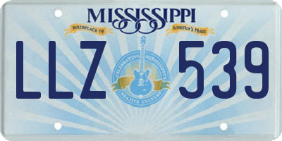 MS license plate LLZ539
