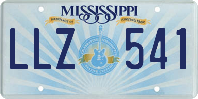 MS license plate LLZ541